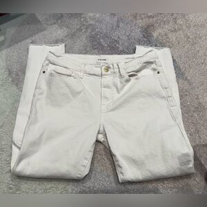 Frame Le‎ Skinny de Jeanne Denim Women's White Jeans Size 30